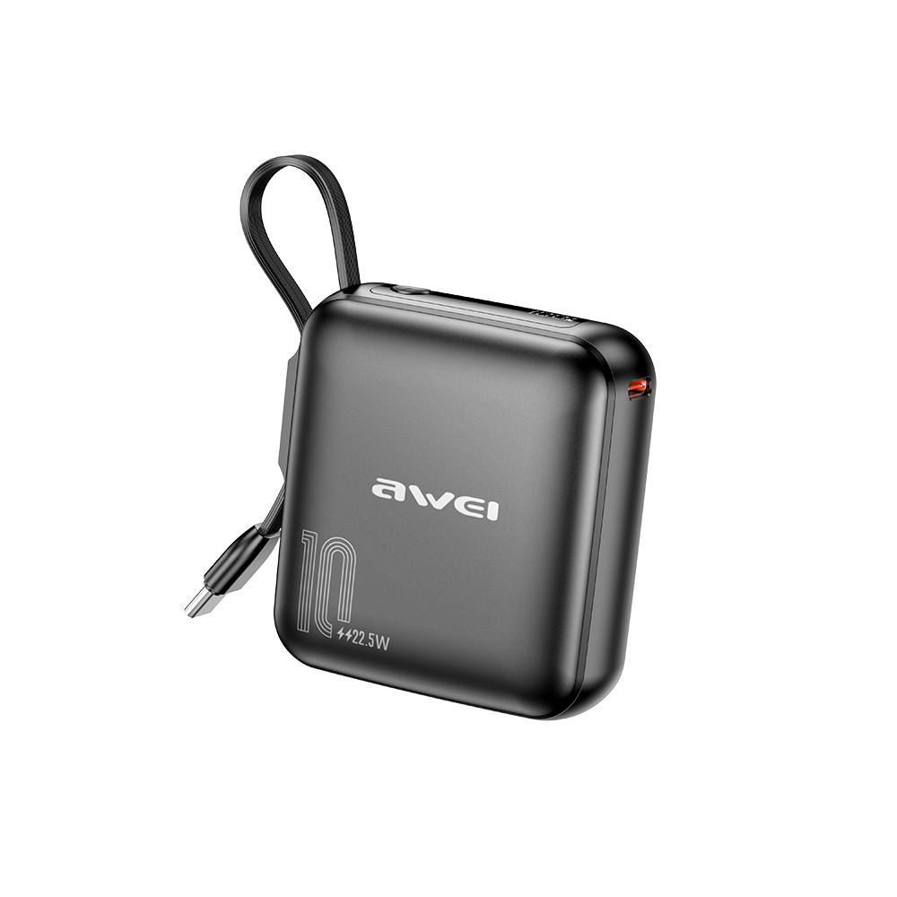 AWEI P86K Power Bank with built-in cable