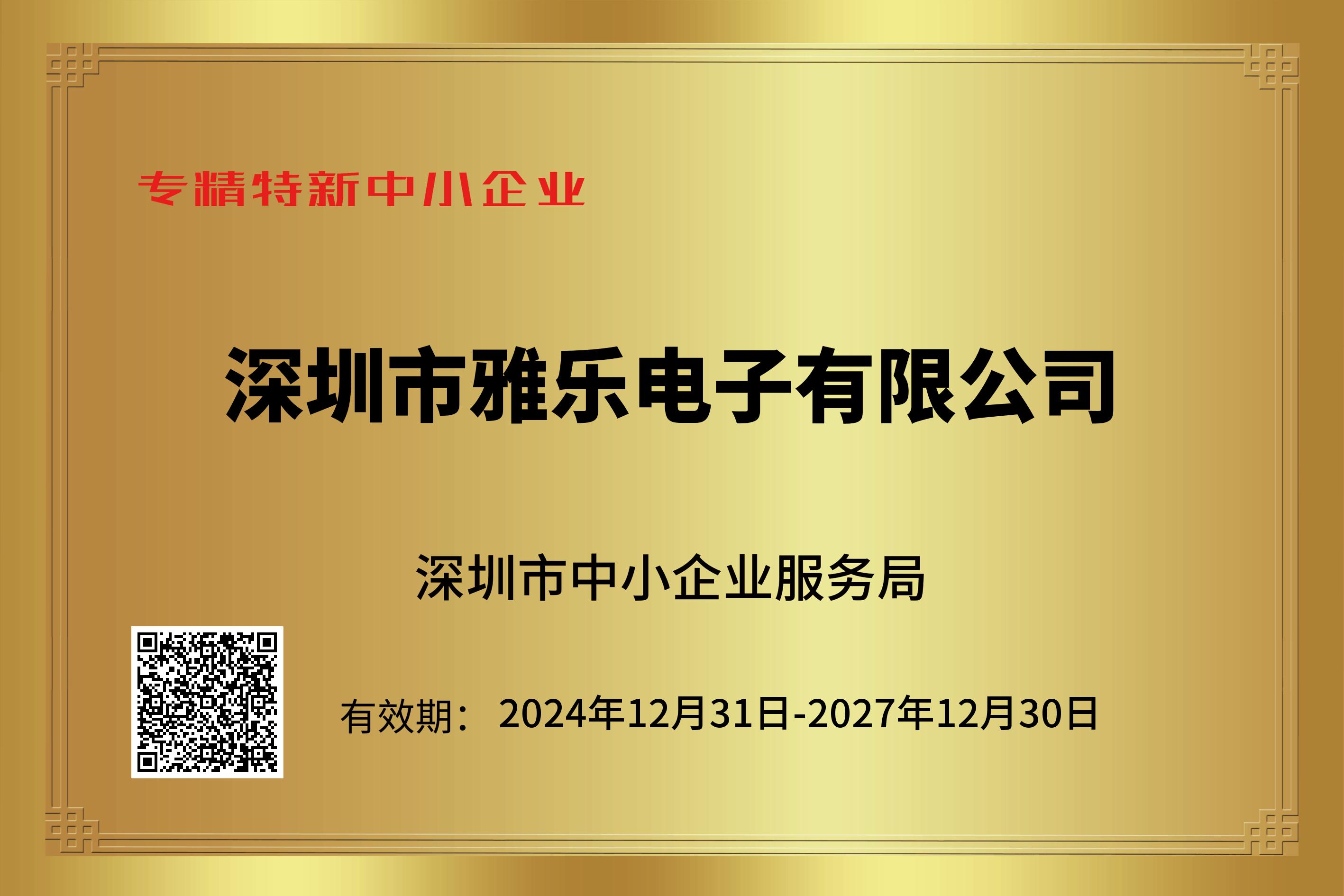 专精特新 企业证书202504211058